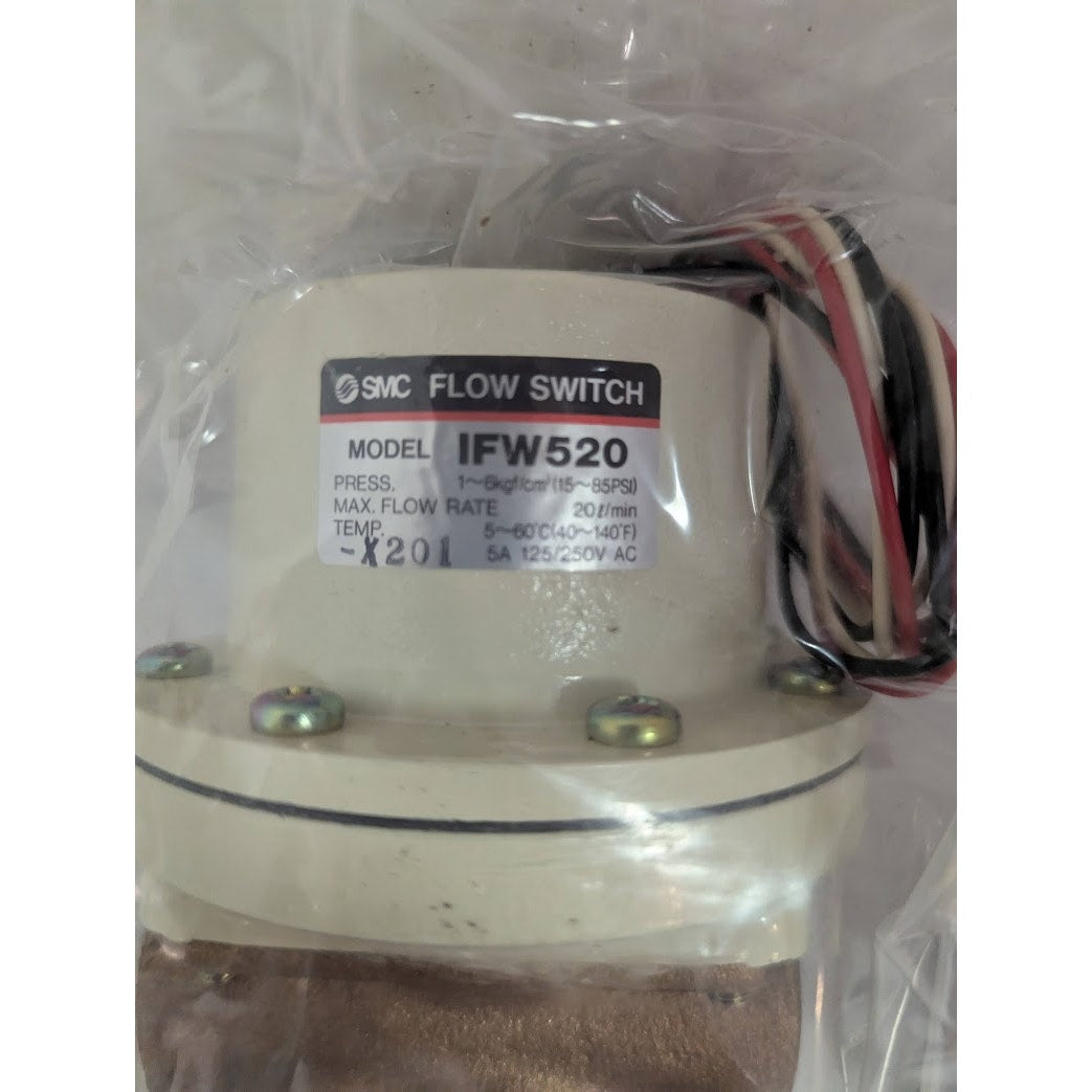 SMC IFW520 Flow Switch NEW max flow rate 20/min Temp 40-140F 5A 125/250V AC
