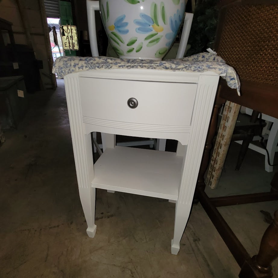 SECONDHAND SANDIES: French provincial white ebony top TV stand dresser credenza buffet