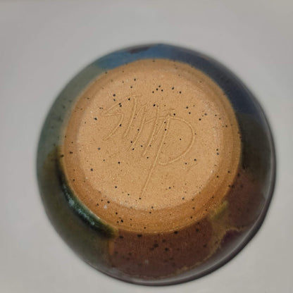 handmade Pottery mini bowl signed Dipping Sauce Condiment Small 3 1/4" Clay