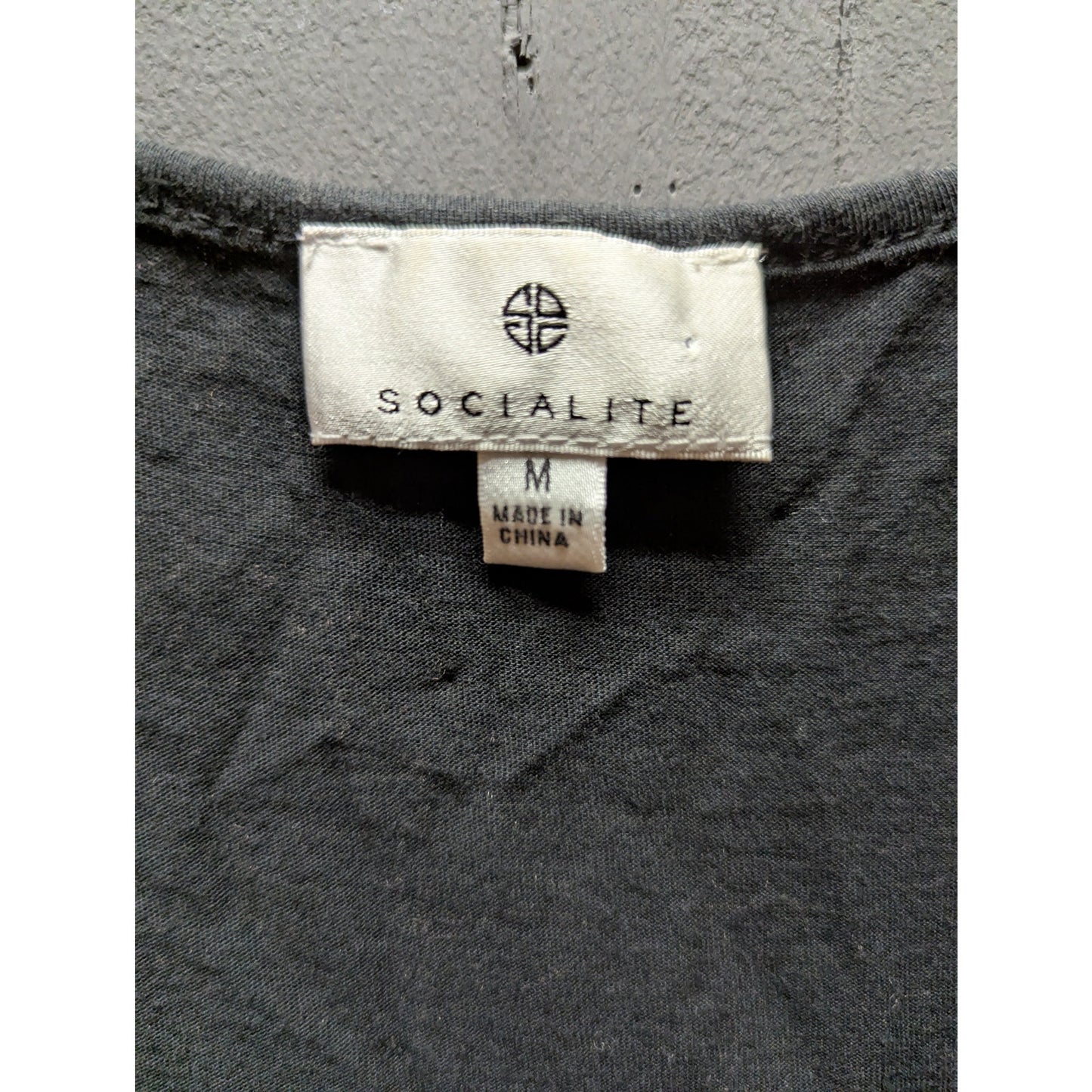 Socialite NEW Tank 1/4 Button up Sleeveless Layering Medium Henley Charcoal