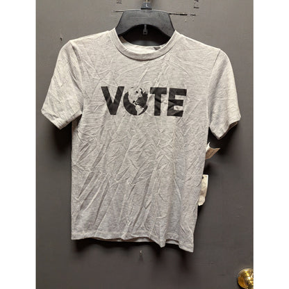 Treasure & Bond Gray "VOTE" Graphic Short Sleeve T-Shirt Medium (Juniors 9-10)