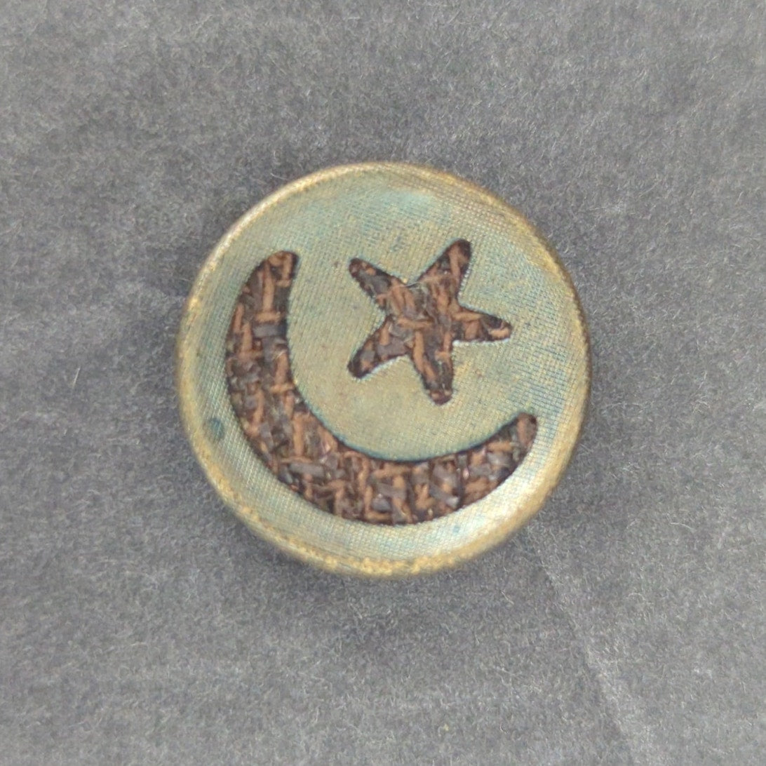 LOT F of 10 Antique Vintage Victorian Brass Mixed Materials Buttons ESTATE FIND