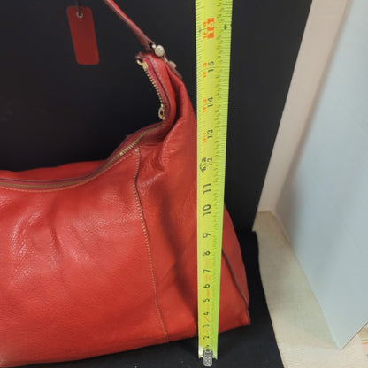 Vintage Liz Claiborne Red / burnt orange NICE Leather Hobo Shoulder Bag