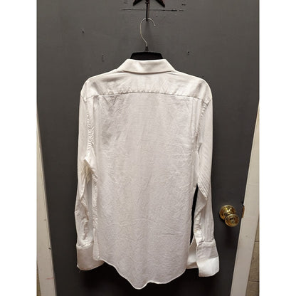 Nordstrom Rack White button up cotton weave Dress Shirt Slim Fit 16" 34/35