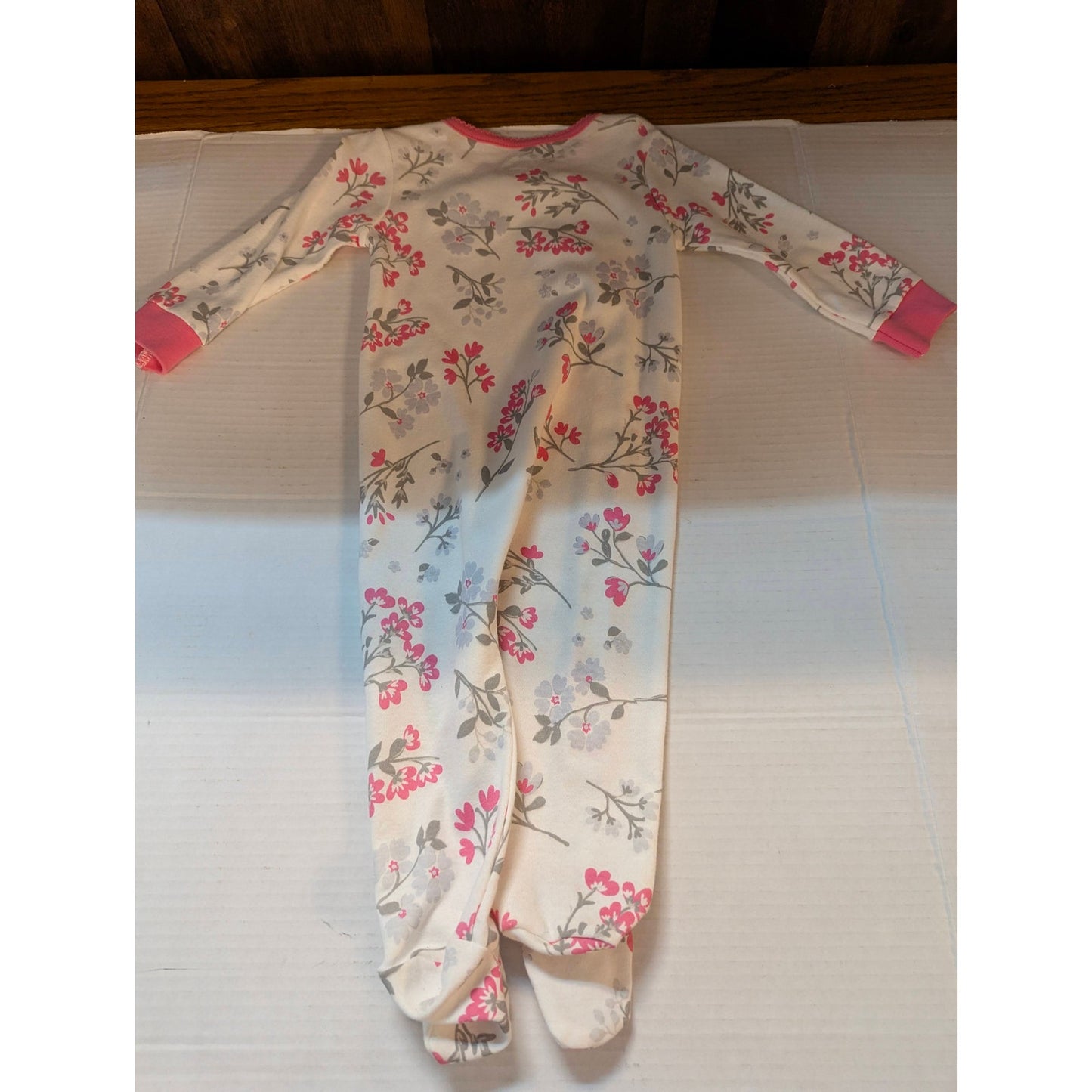 Koala Baby Girls Floral Long Sleeve Footed Sleeper One Piece Suit 6-9 Months NEW