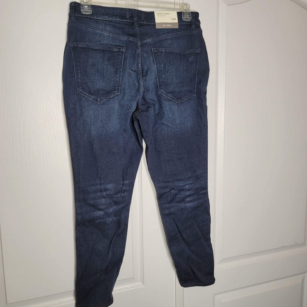 DL1961 Farrow Ankle High Rise Skinny Jeans Size 16W Redmond Women's NEW $179