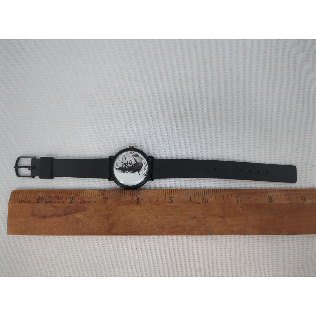 Vintage 1987 Marilyn Monroe Quartz Watch Estate Edition Japan Movt. Rubber Band