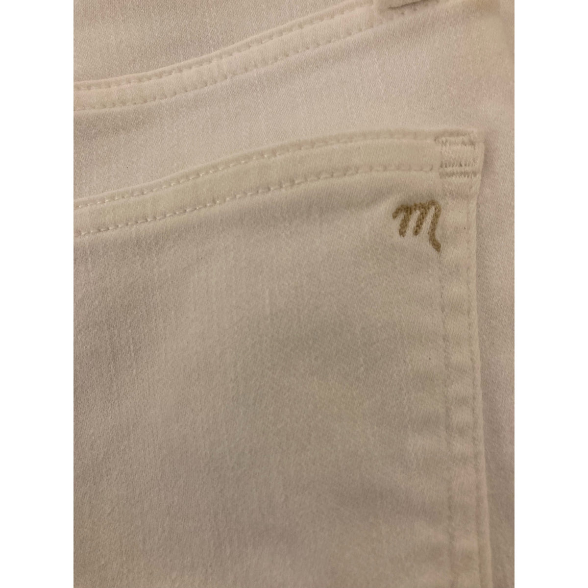 Madewell Women's Button Front High Rise Skinny Crop Jeans Waist 27" White NWT