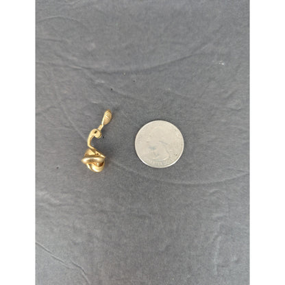 Vintage Mid-Century Monet Gold Tone Swirl Love Knot Clip-On Earrings Classic