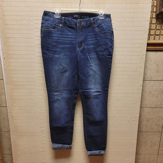 D. Jeans 30" x 29" skinny stretch blue jeans womens Dark wash