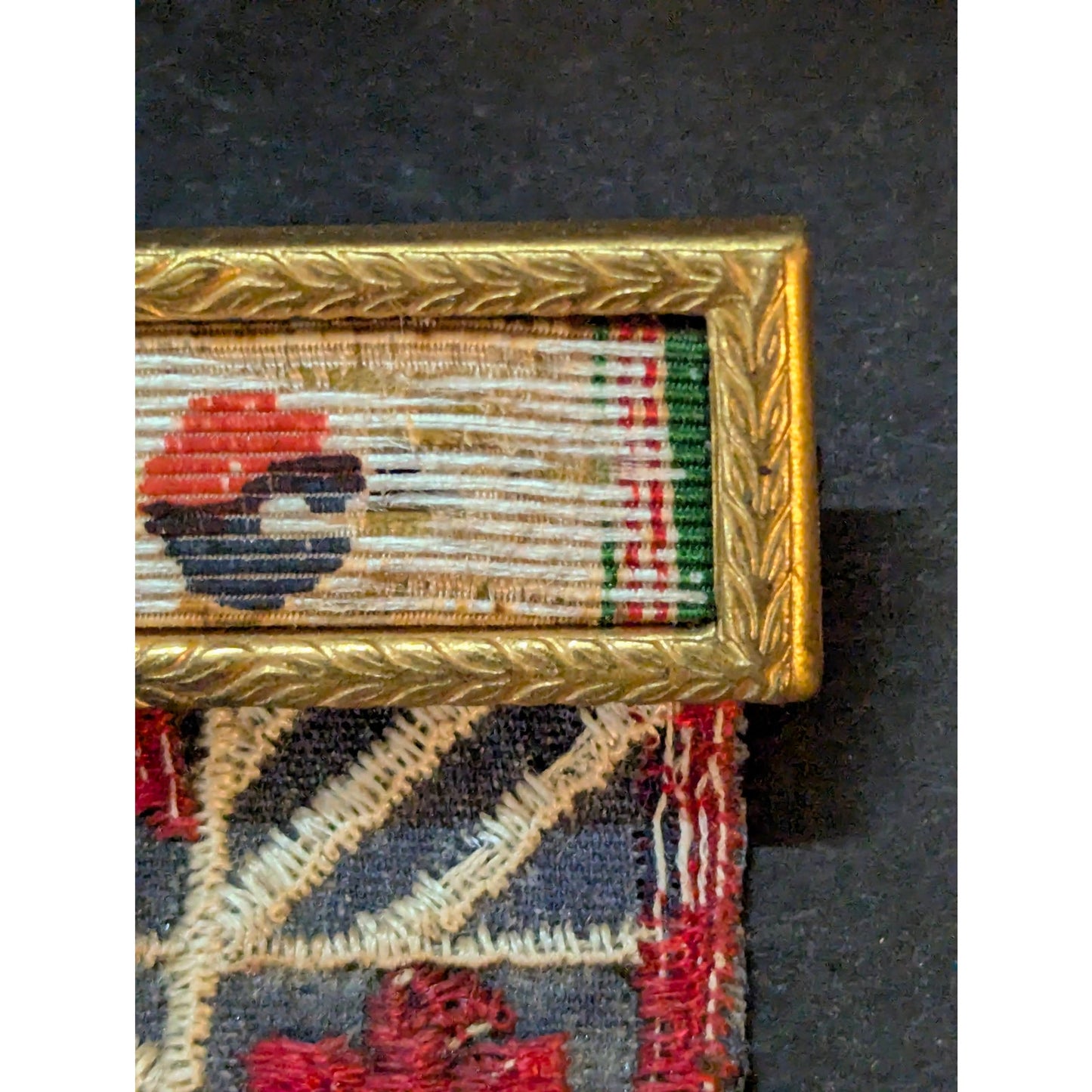 WWII European Theater Bullion Shield Patch & Framed Citation Ribbon Insignia