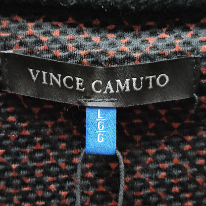 Vince Camuto Men's Quarter-Zip Pullover Shirt Dark Brown/Black Long Sleeve New
