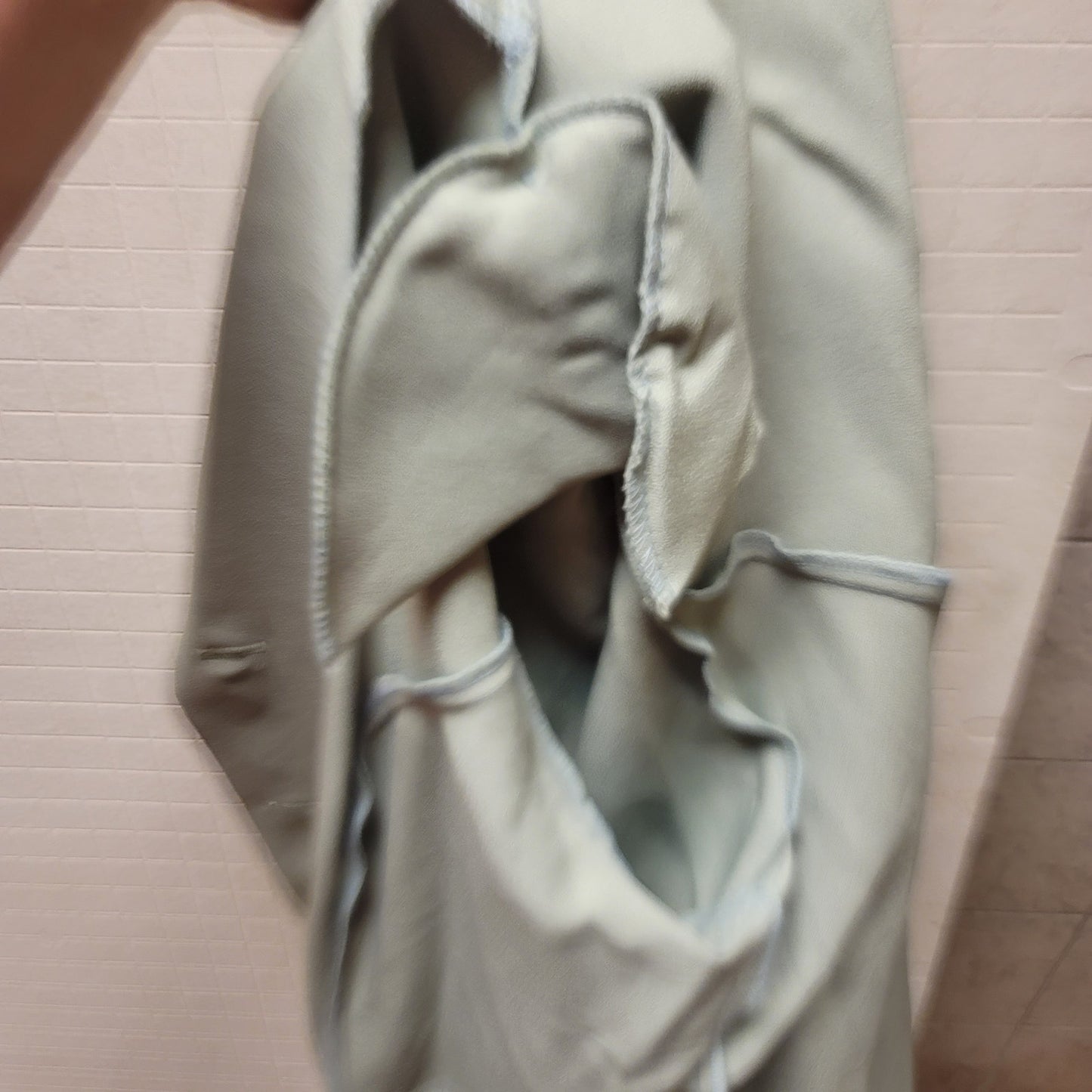 Vintage Allison Woods Size 22W Green 2pc suit Jacket Pants shoulder pads elastic