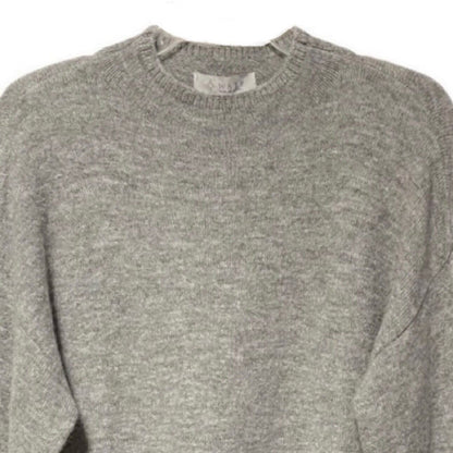Wayf Tie Front Waist Mock Neck Pullover Sweater LARGE Light Grey NWT