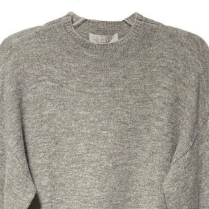 Wayf Tie Front Waist Mock Neck Pullover Sweater LARGE Light Grey NWT
