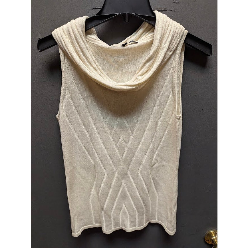 Antonia Melani Size Small Cowl Neck Sleeveless Sweater Top Womens