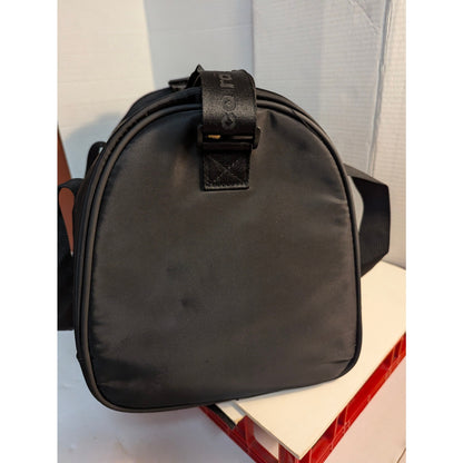 Vintage Paco Rabanne Black Duffle Bag Travel Carry On Weekender Nylon Bag