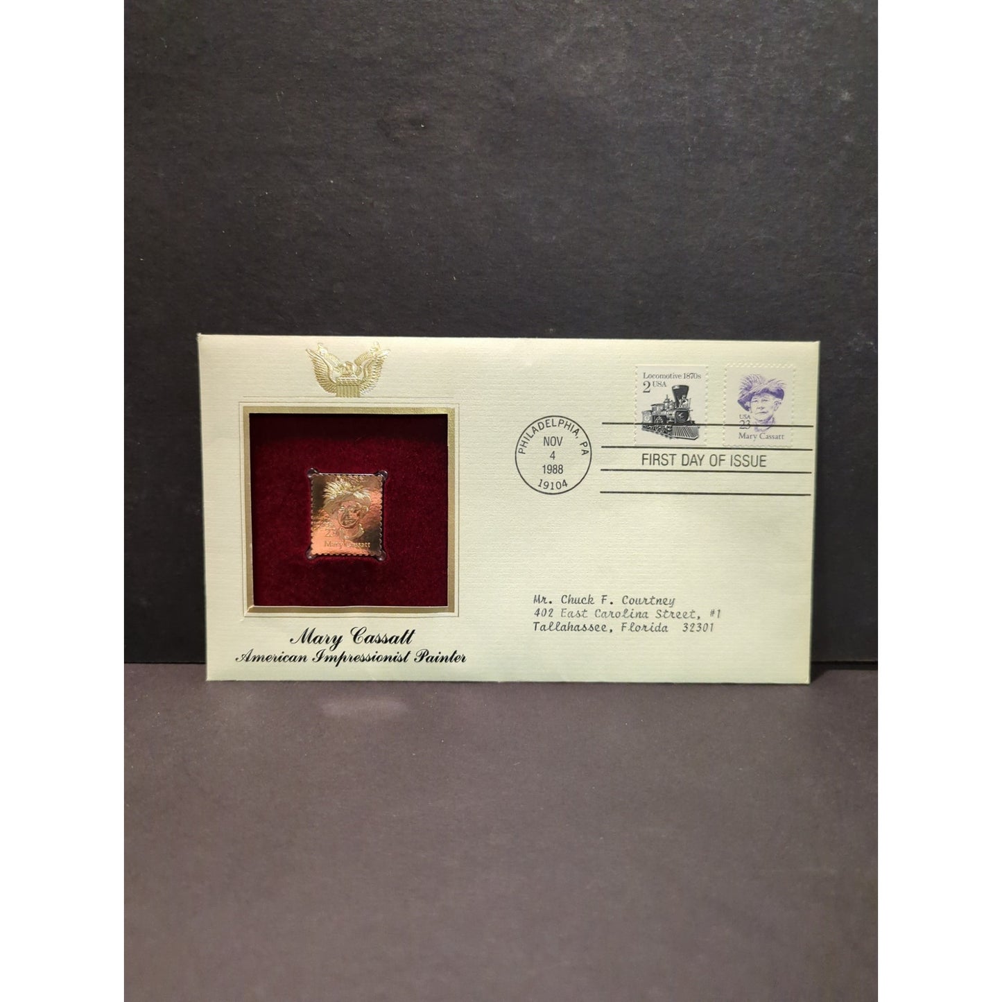 Golden Replicas of United States Stamps Collectible 22kt Gold 1988 MARY CASSATT