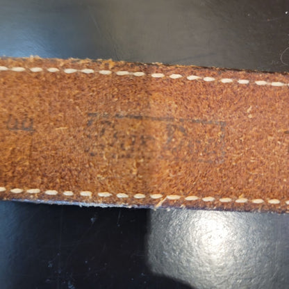 Vintage Dun Dee Brown embossed Snake Ranger Belt Overlay strap gold Size 44