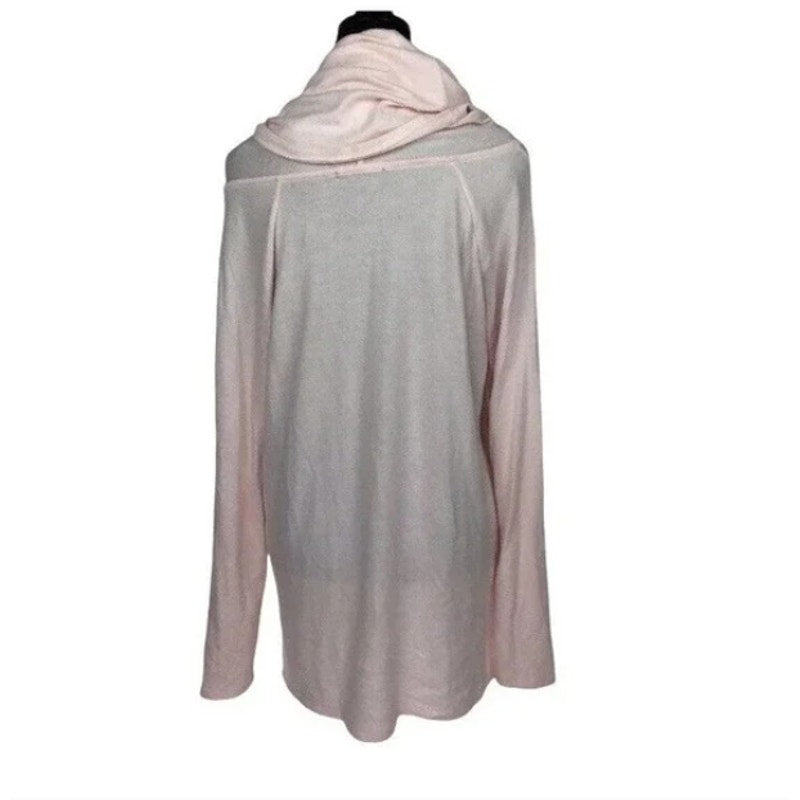 Gibsonlook NWT Cozy Convertible Neckline Tunic Lotus PINK Size Medium
