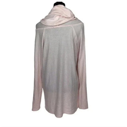 Gibsonlook NWT Cozy Convertible Neckline Tunic Lotus PINK Size Medium