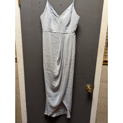 Shona Joy Powder Blue Cocktail Dress Size 8 NWT Formal Draped Front