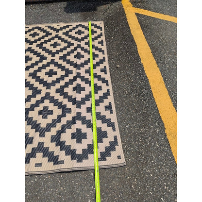 Secondhand Sandies: Aztec Black White Foldable Outdoor Patio Camping  Rug
