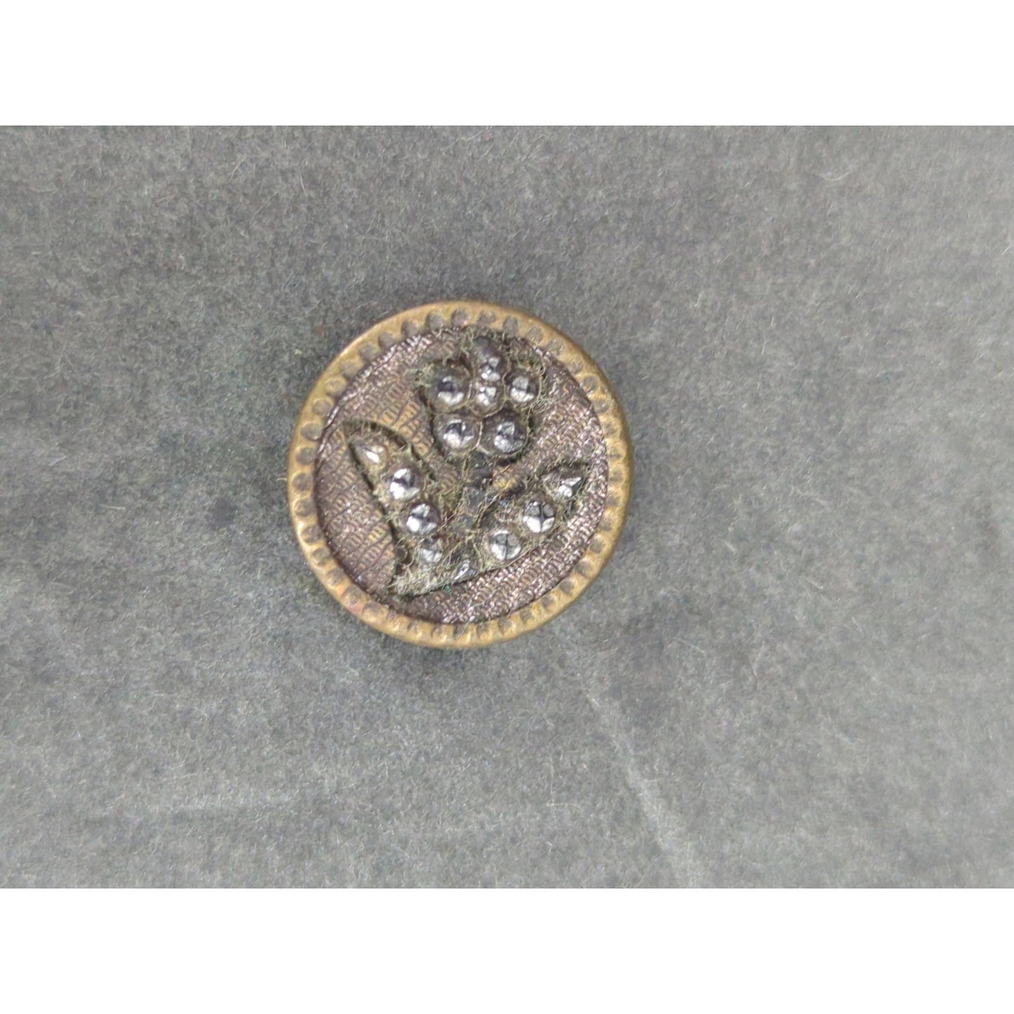 LOT VV of 10 Antique Vintage Victorian Brass Mixed Materials Buttons ESTATE FIND