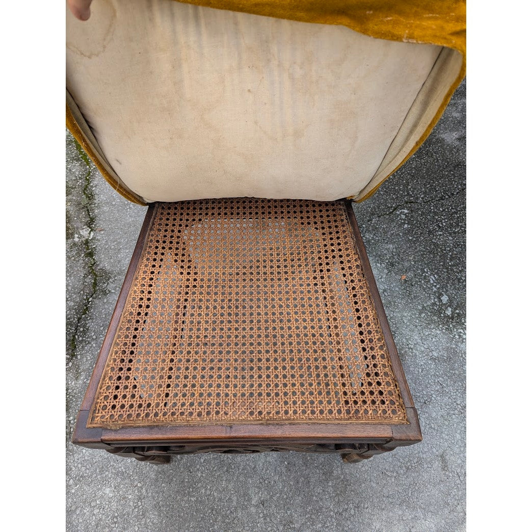 Secondhand Sandies: Set of 8 Antique Wood Rattan Dining Chairs