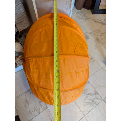 IKEA PS Lomsk Swivel Egg Chair Orange Pod Retro Mid-Century Mod Space Age