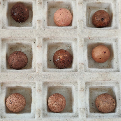 Antique German Handmade Clay Marbles Bulk Job Lot of 36 Player Size 9/16" #H1