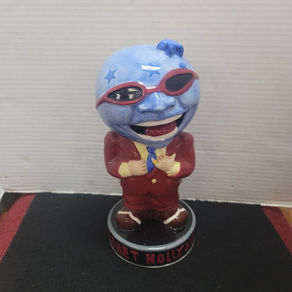 Planet Hollywood Mr. Globehead Headvase Planter Souvenir Blue Man Zoot Suit 10"