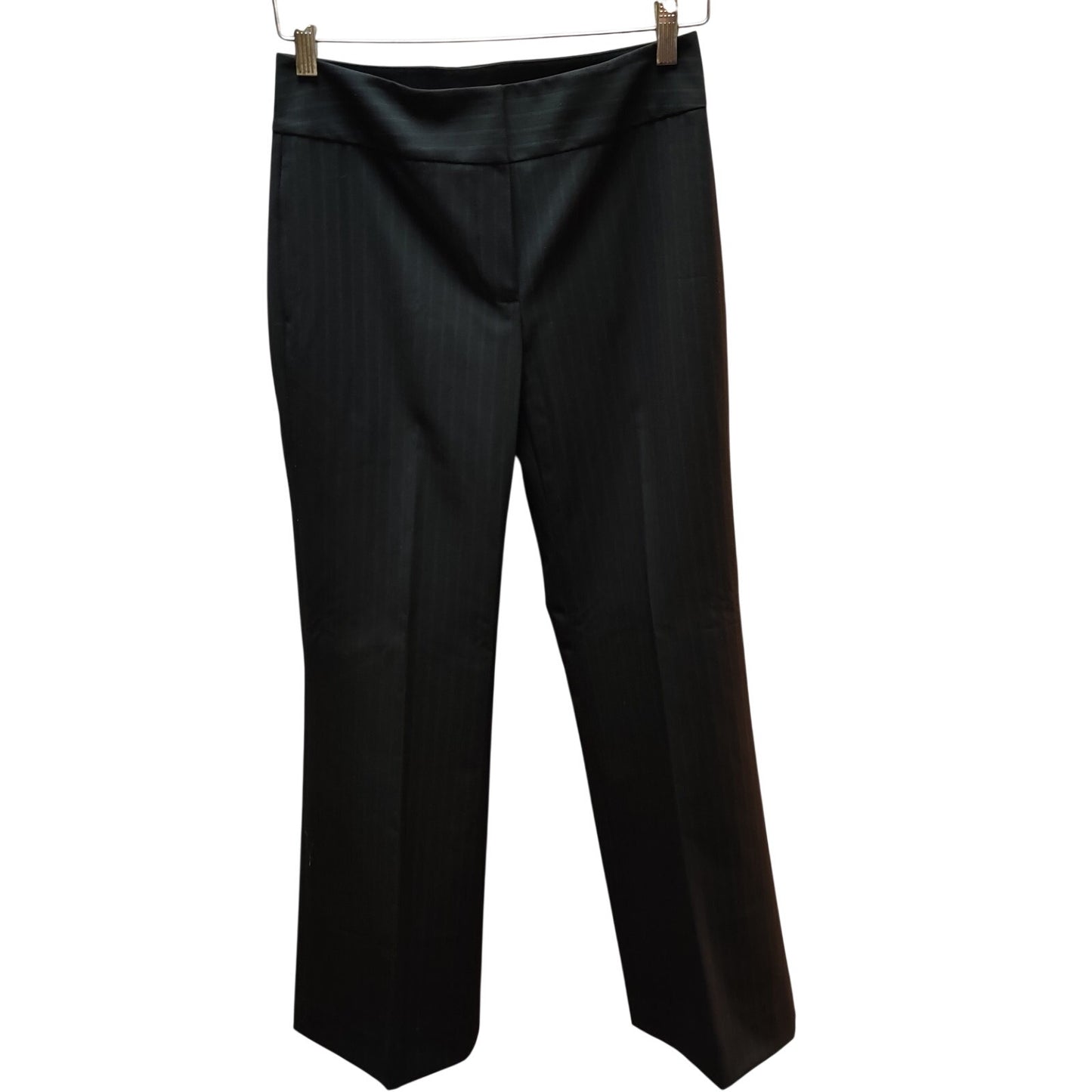 Antonio Melani Charcoal Gray Pinstripe Flat Front Trousers Dress Pants Size 2 S