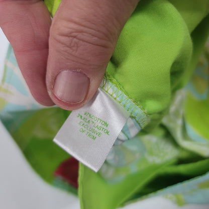 LILLY PULITZER Jubilee 50th Anniversary Shorts Green Blue Floral Size 6