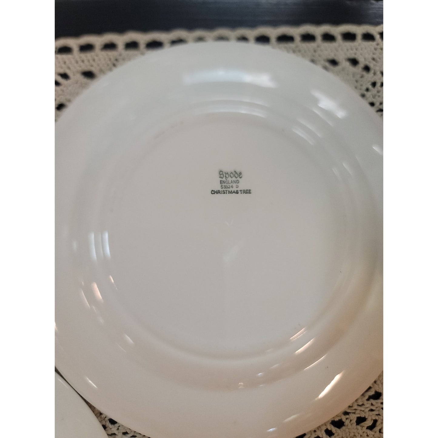 Spode Christmas Tree Bread Salad Plate Set 3 Vintage England 8"