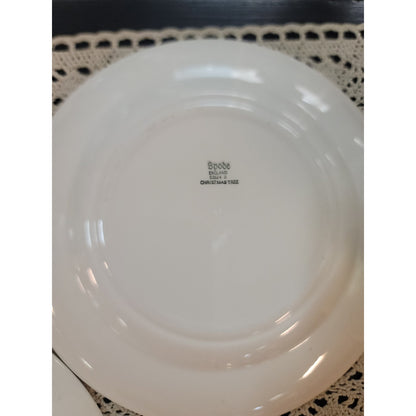 Spode Christmas Tree Bread Salad Plate Set 3 Vintage England 8"