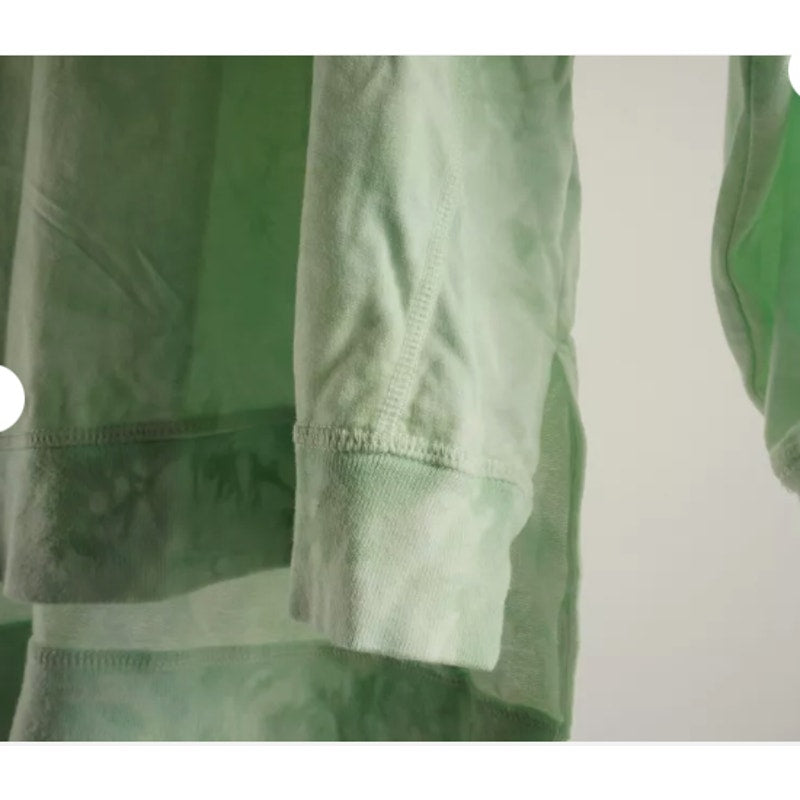 Found Los Angeles Women's LARGE Oversized Green Tie Dye Crew Sweatshirt USA new