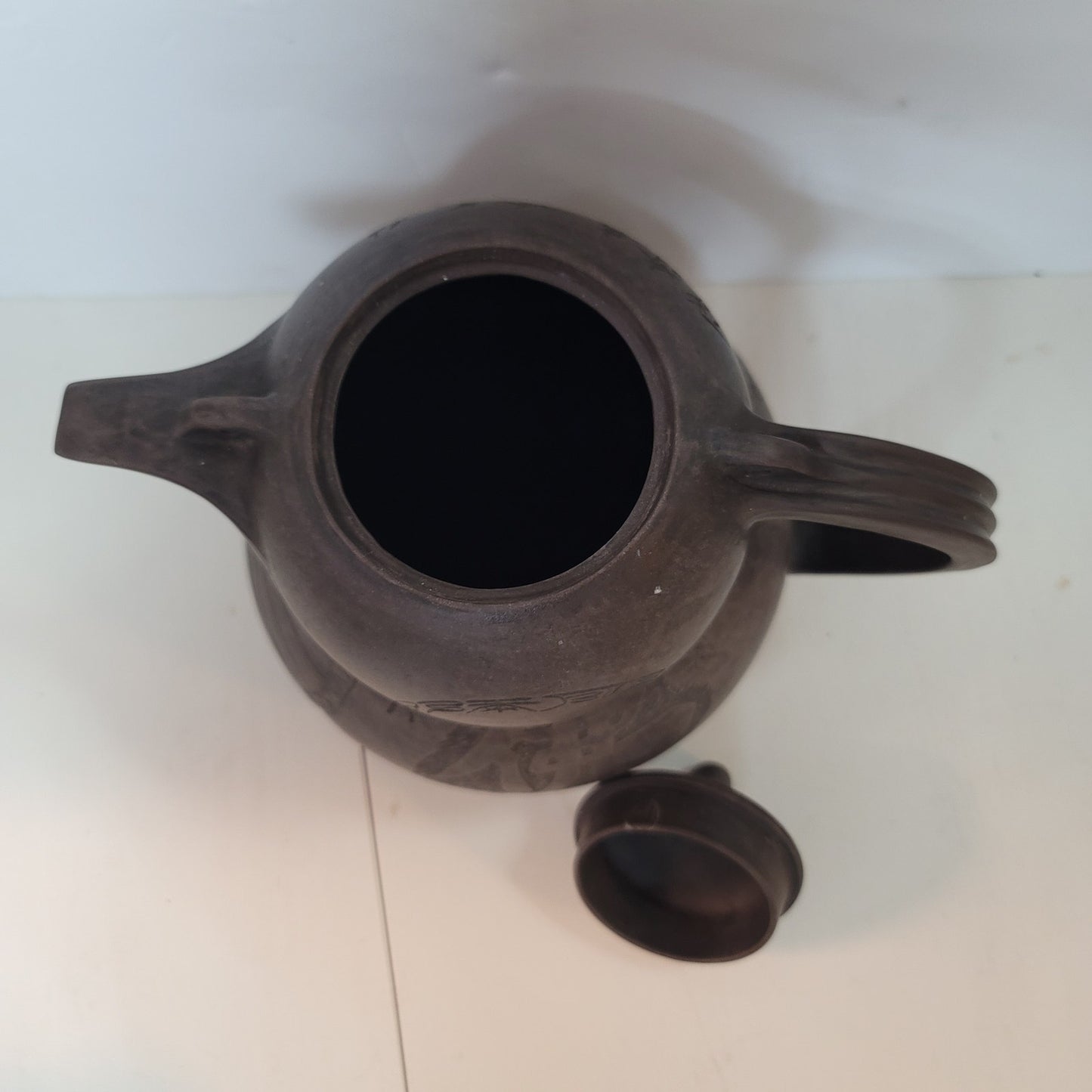 Purple clay teapot MadeChen Xinghua Chinese Yixing Zisha ceremony Hand etched