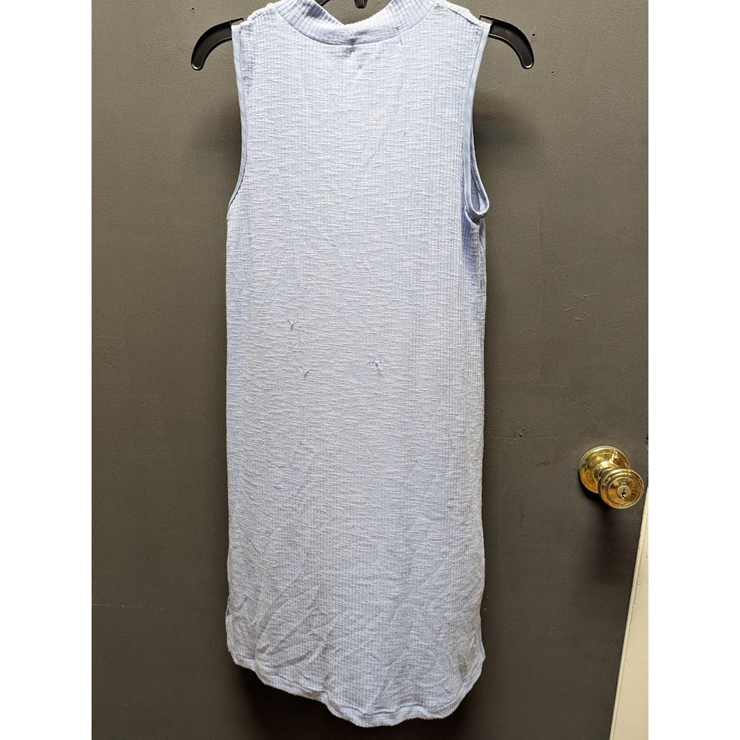 Cotton Emporium Blue Casual Dress Teen Large Sleeveless NEW ribbed mock neck