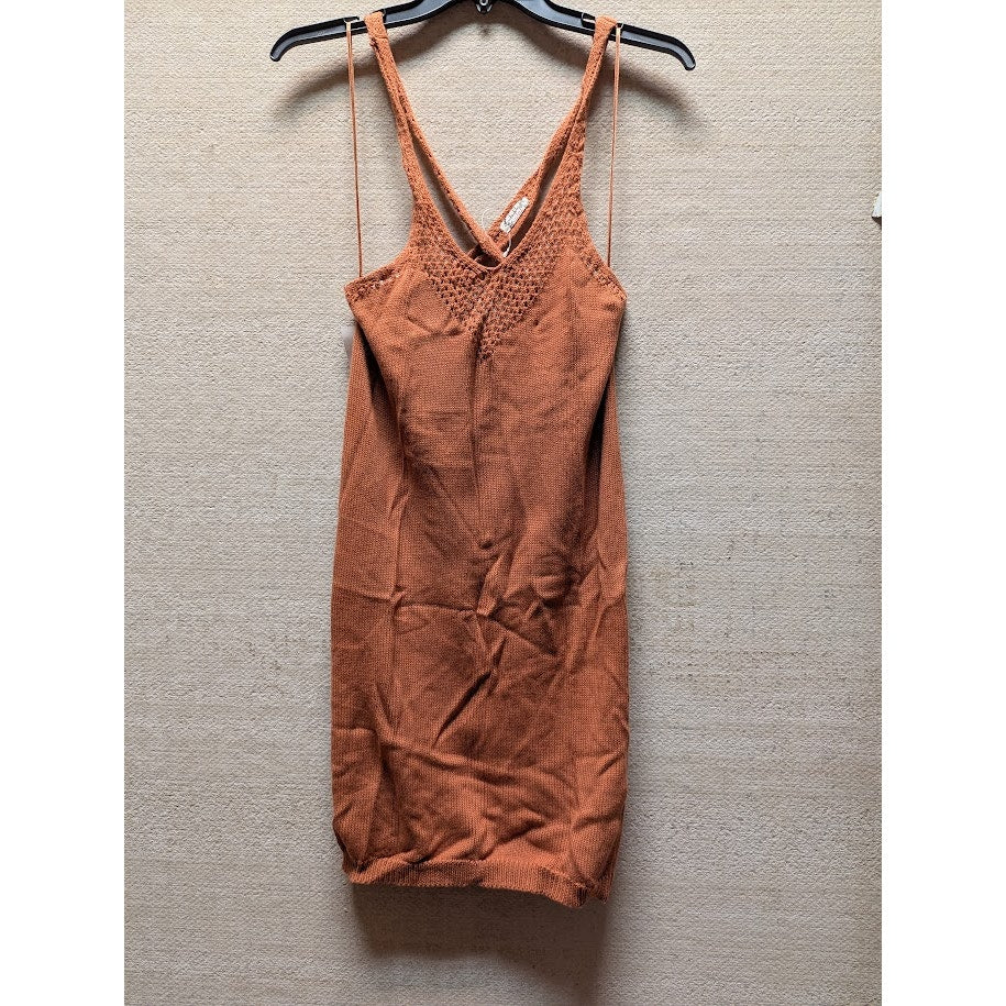 Free People Knockout Swit Slip Mini Dress Size SMALL NWT Orangey bodycon