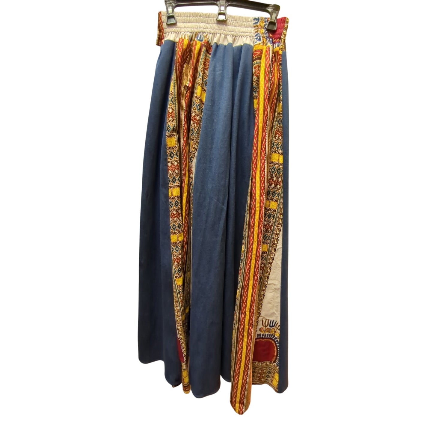 Ft. Inc. One Size Elastic Boho Paisley Maxi Skirt Patchwork Renaissance Fair