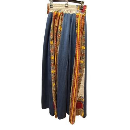 Ft. Inc. One Size Elastic Boho Paisley Maxi Skirt Patchwork Renaissance Fair