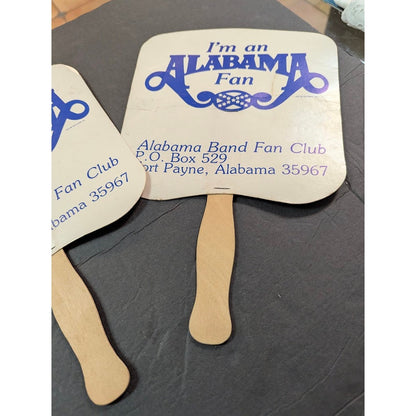 1981 Alabama Band Fan Club Hand Fans Set of 3 Wildcountry Fort Payne Souvenir