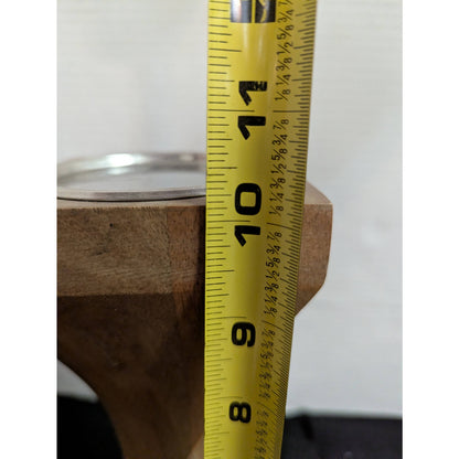 Modern Geometric Wooden Twist Pillar Candle Holder
