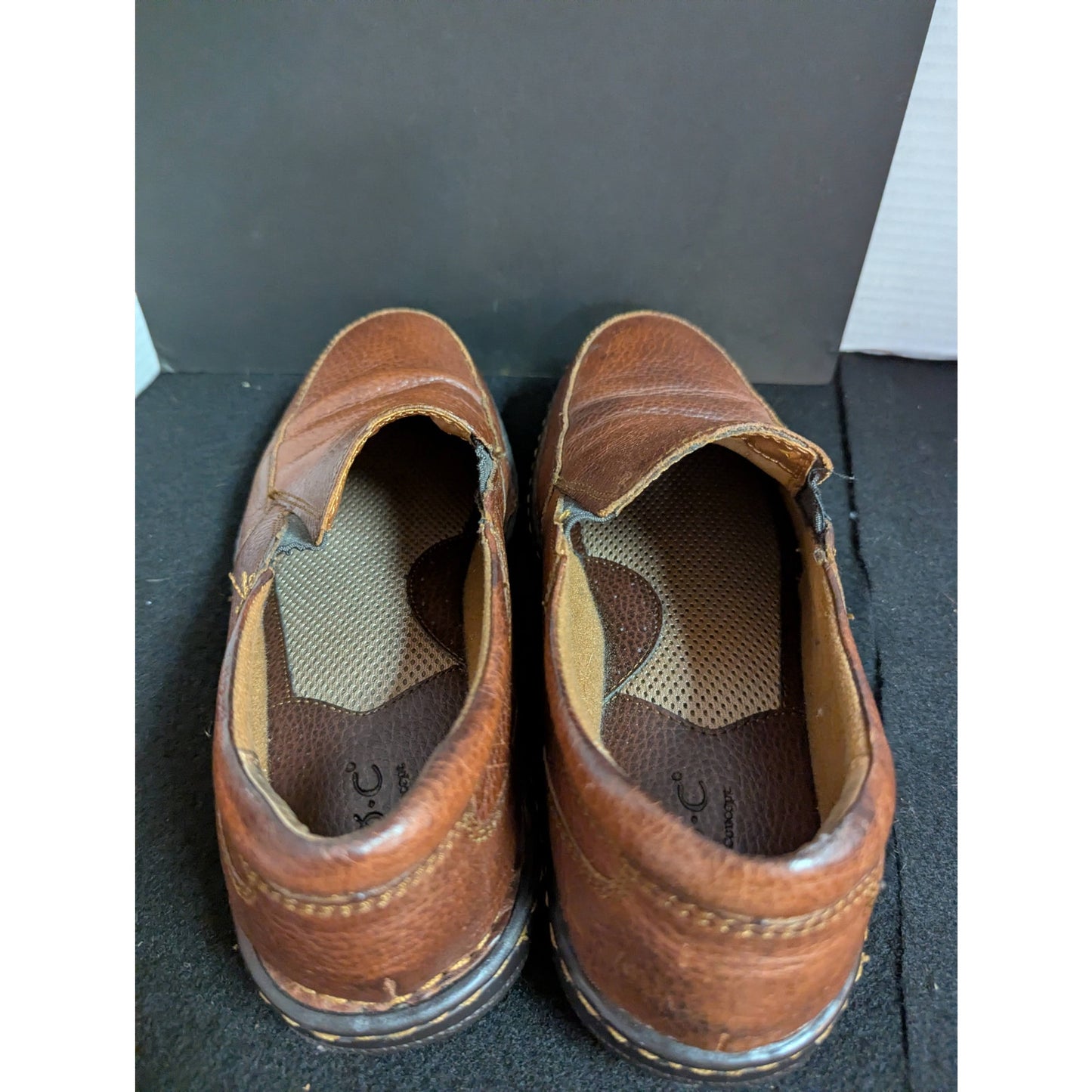 b.o.c. Born Concept Men's Brown Leather Slip-On Loafers Size 9M