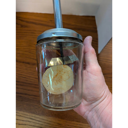 Vintage Acme Glass Jar Butter Churn / Cream Whipper Chopper Kitchenware
