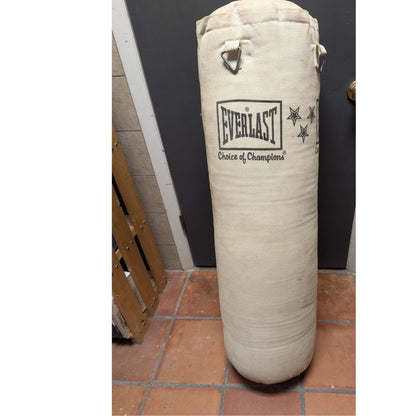 Secondhand Sandies: 70 lb Canvas Boxing MMA Vintage Punching Bag with Chains Model 4632 Made in USA