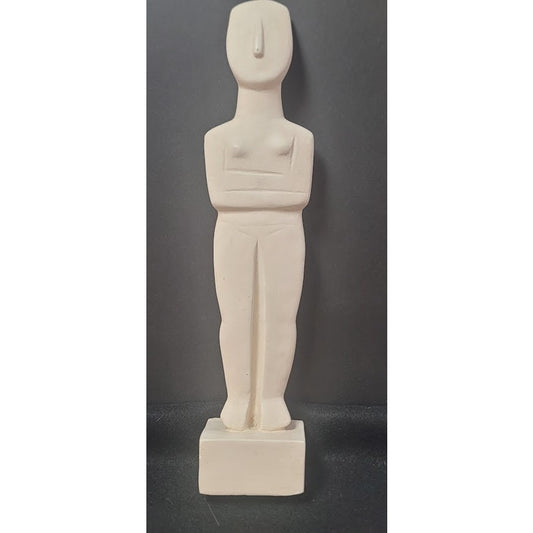 Naxos Cycladic idol statue figurine art history museum replica large plaster