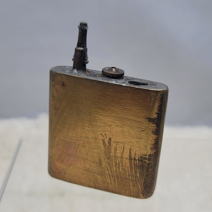 Vintage Brass Pocket Lighter Antique Trench Art Military Steampunk Industrial