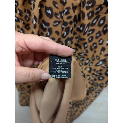 Max Ash Size large Sheath Shift Leopard Dress Animal Print short sleeve